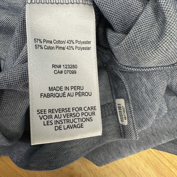 Travis Mathew Men's Size XL Gray Pima Cotton Blend Polo Shirt Casual Short Sleev - Picture 8 of 12